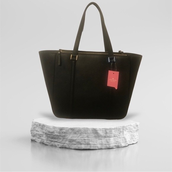 Kate Spade Newberry Lane Large Leather Tote Black NWT - Picture 12 of 14